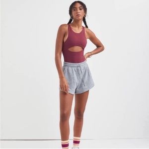 For Love And Lemons keyhole cutout front ribbed bodysuit 12779